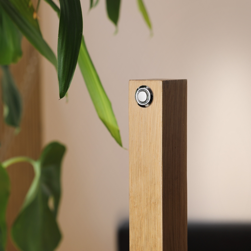 LED подова лампа VERDE LED/18W/230V 3000K дъб/черна