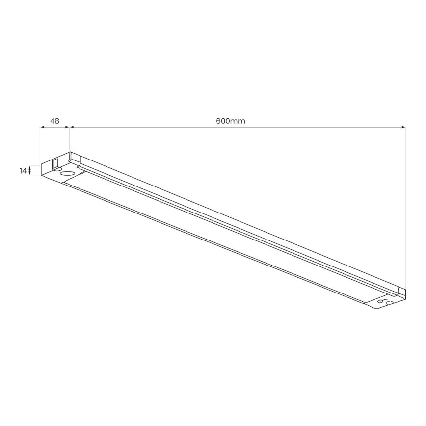 LED осветително тяло за под шкаф LED/18W/230V 2700/3000/4000/5000/5700K 60 cm черно