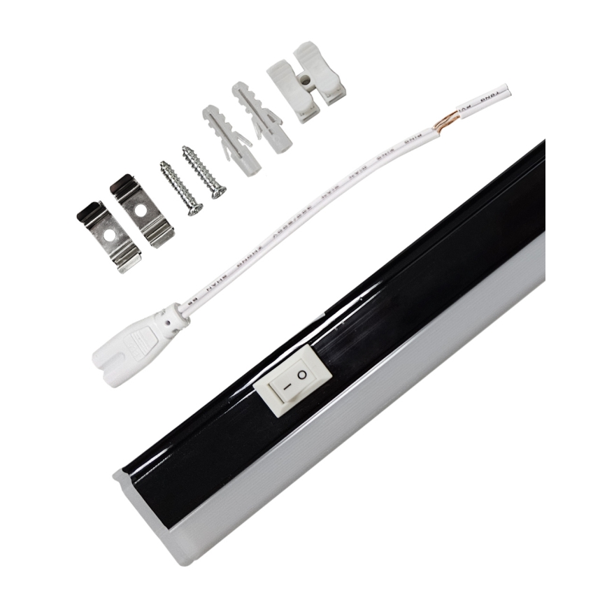 LED подшкафно осветително тяло TUBE LED/9W/230V 60 cm черно