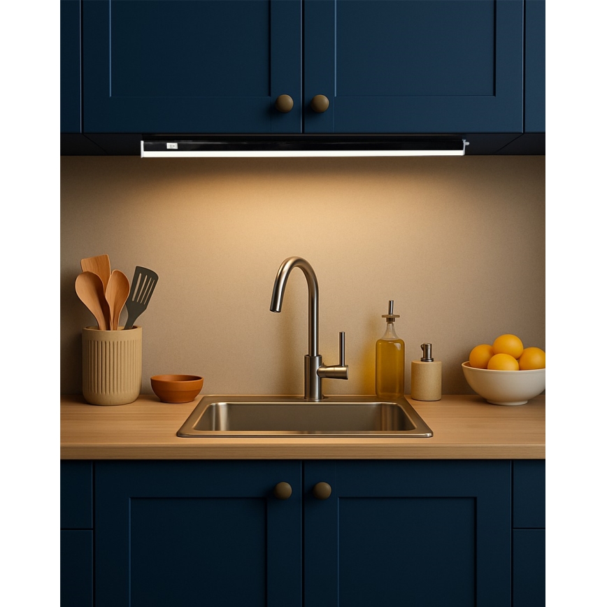 LED подшкафно осветително тяло TUBE LED/9W/230V 60 cm черно