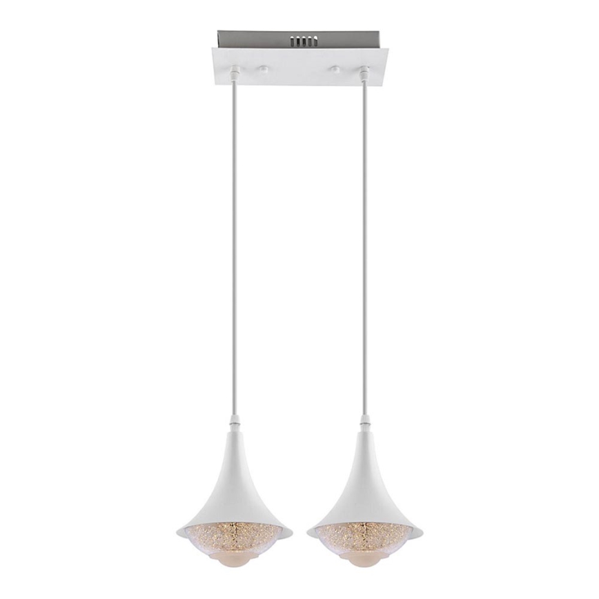 LED Полилей 2xLED/9W/230V бяла