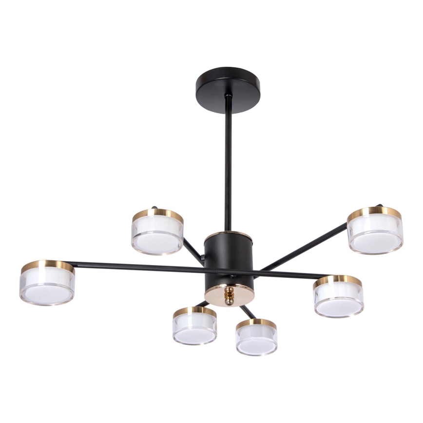 LED Полилей 6xLED/6W/230V 3000-6500K Ø 59 см златист/черен