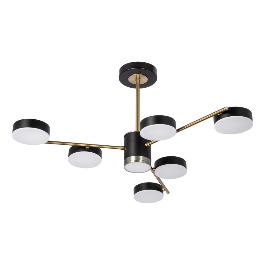 LED Полилей 6xLED/7W/230V + LED/6W 3000 - 6000K Ø 69 см златист/черен