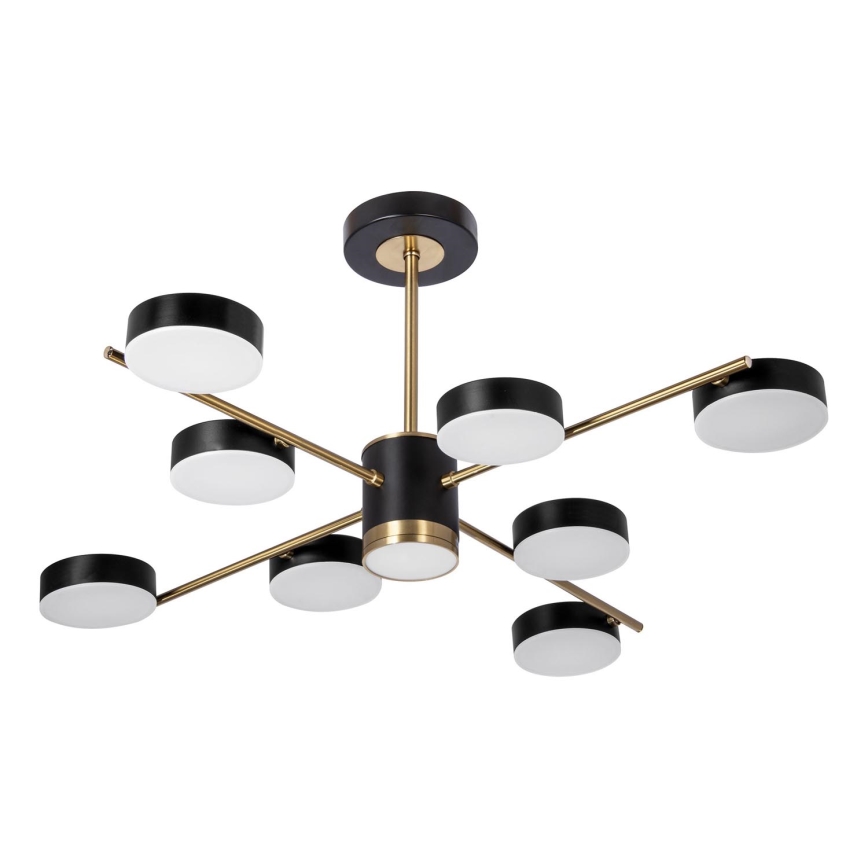 LED Полилей 8xLED/7W/230V + LED/6W 3000-6000K Ø 77 см златист/черен