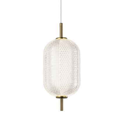 LED полилей на стоманено въже PELLUCID LED/11W/230V златист/прозрачен