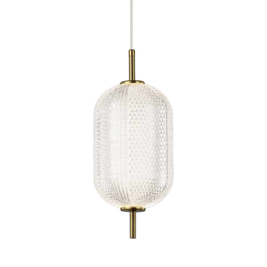LED полилей на стоманено въже PELLUCID LED/11W/230V златист/прозрачен