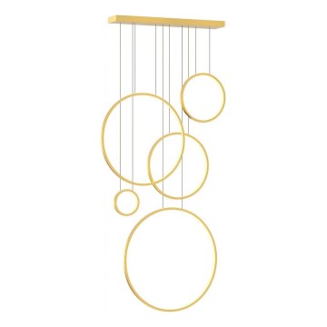 LED полилей на стоманено въже SATURNO LED/100W/230V златен