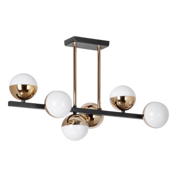 LED полилей на тръба 6xLED/7W/230V златисто/черно