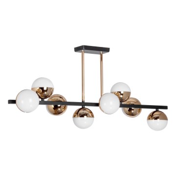 LED полилей на тръба 8xLED/7W/230V златисто/черно