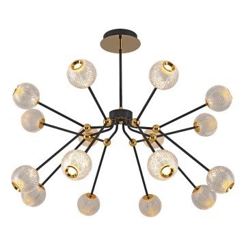 LED полилей на тръба GELA 16xLED/5W/230V 3000K черно/златно