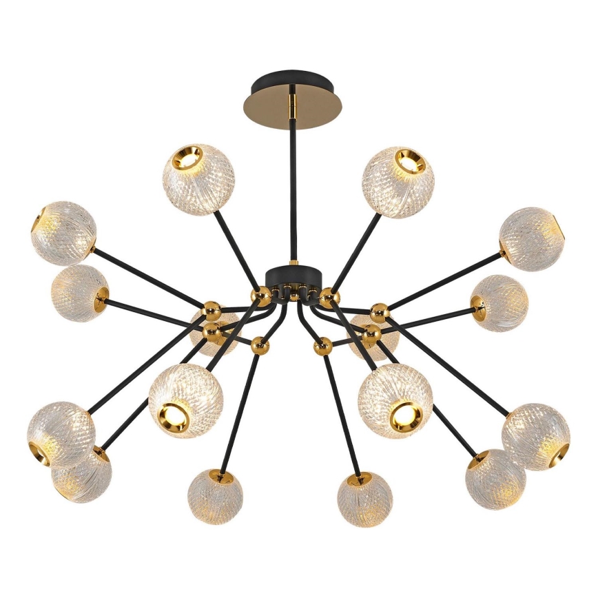 LED полилей на тръба GELA 16xLED/5W/230V 3000K черно/златно