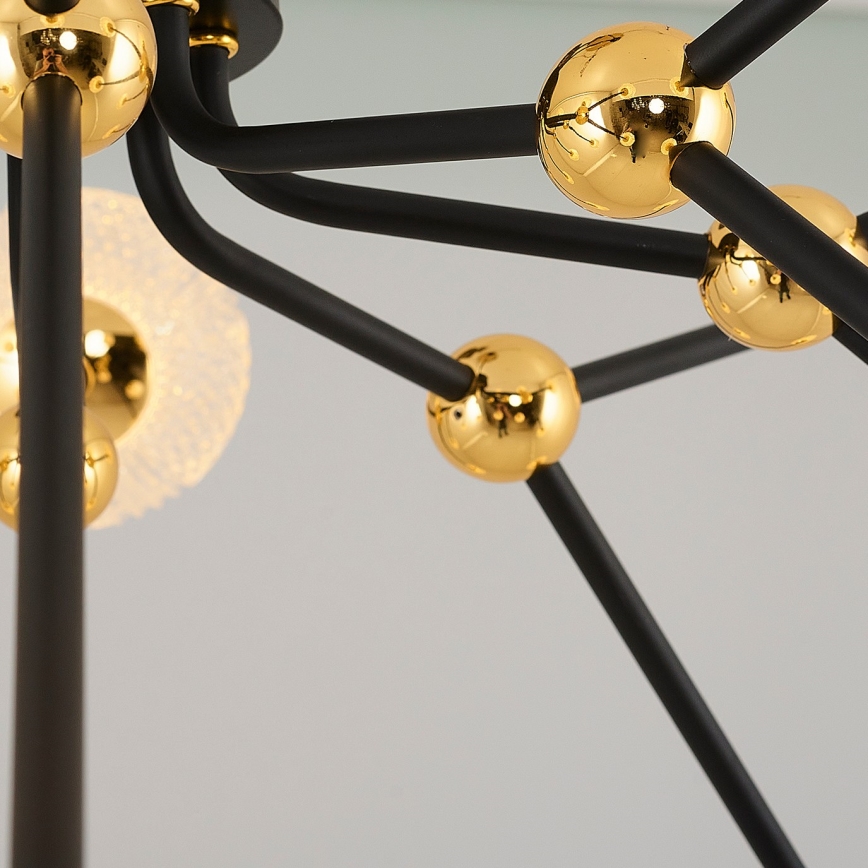 LED полилей на тръба GELA 16xLED/5W/230V 3000K черно/златно