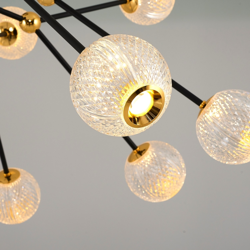 LED полилей на тръба GELA 16xLED/5W/230V 3000K черно/златно