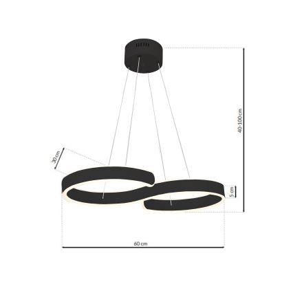 LED Полилей на верижка INFINITY LED/50W/230V