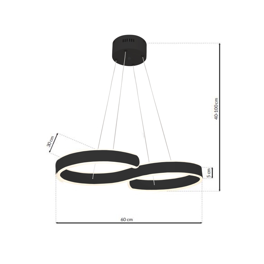 LED Полилей на верижка INFINITY LED/50W/230V