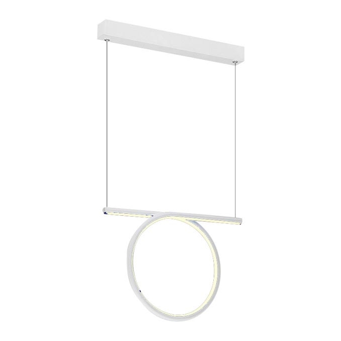 LED Полилей на верижка LOOP LED/20W/230V бяла