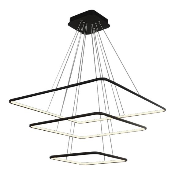 LED Полилей на верижка NIX LED/117W/230V черна