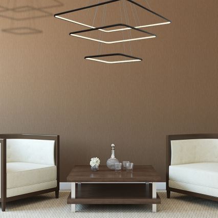LED Полилей на верижка NIX LED/117W/230V черна