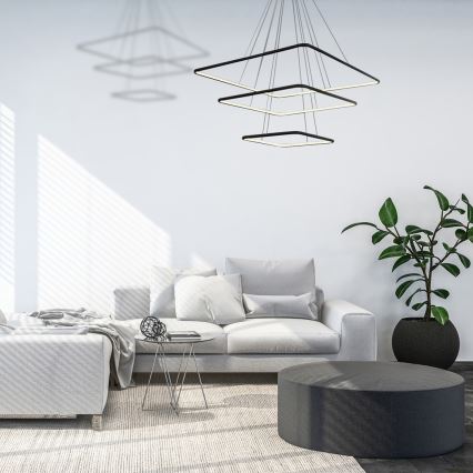 LED Полилей на верижка NIX LED/117W/230V черна