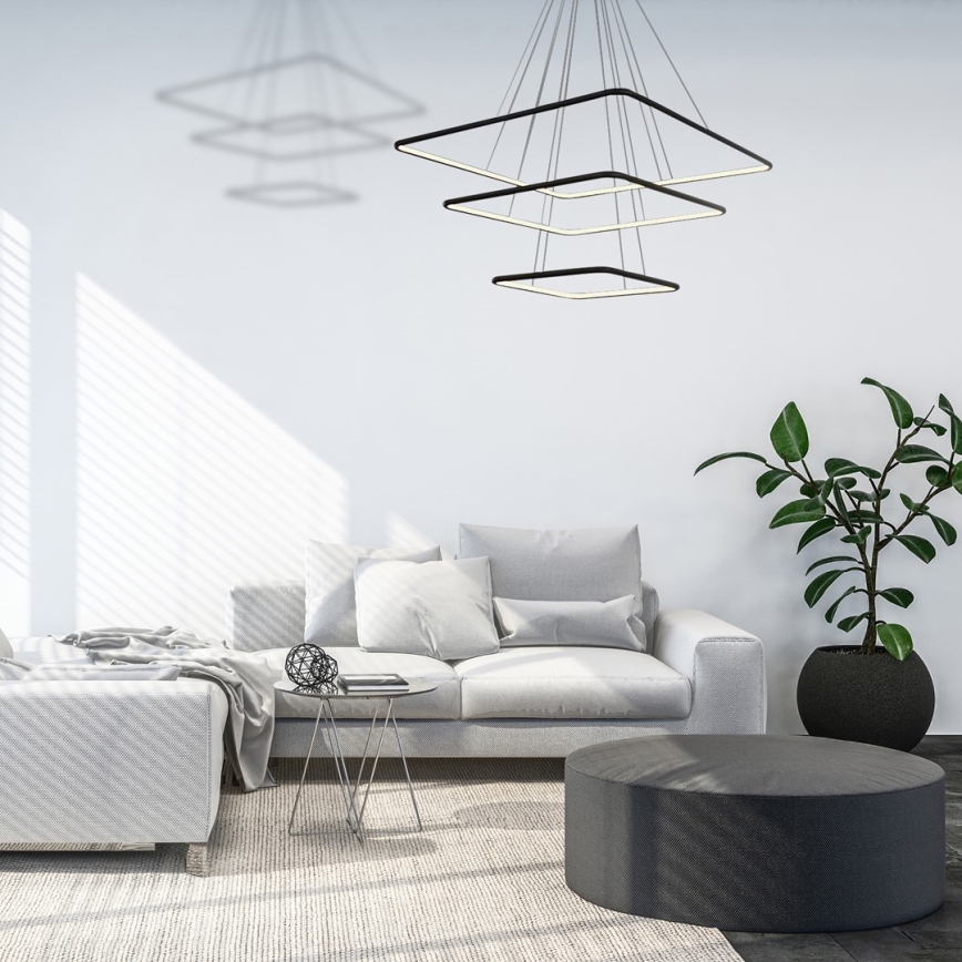 LED Полилей на верижка NIX LED/117W/230V черна