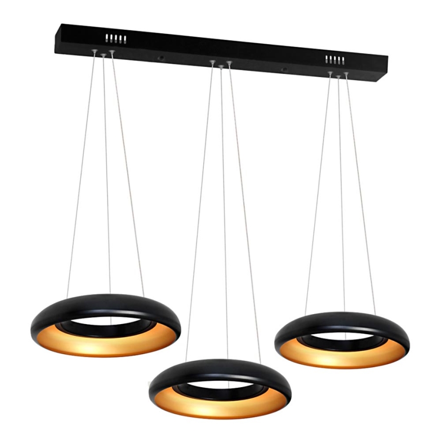 LED Полилей на верижка RONDO 3xLED/12W/230V черна