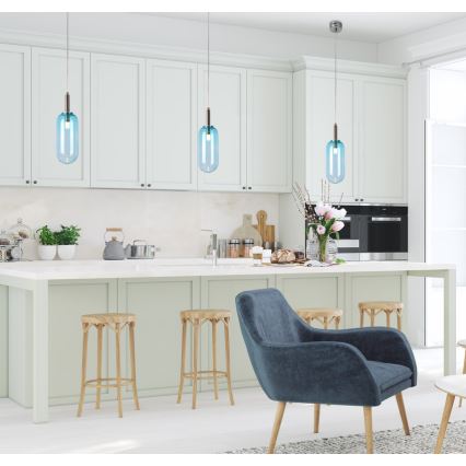 LED Полилей на въже FIUGGI LED/6W/230V син