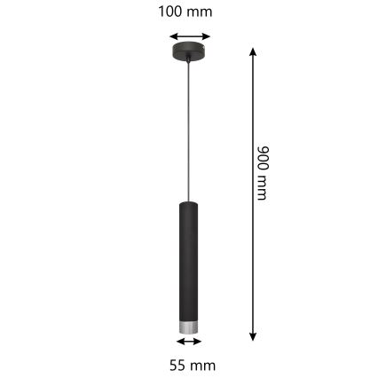 LED Полилей на въже TUBA 1xGU10/4,8W/230V