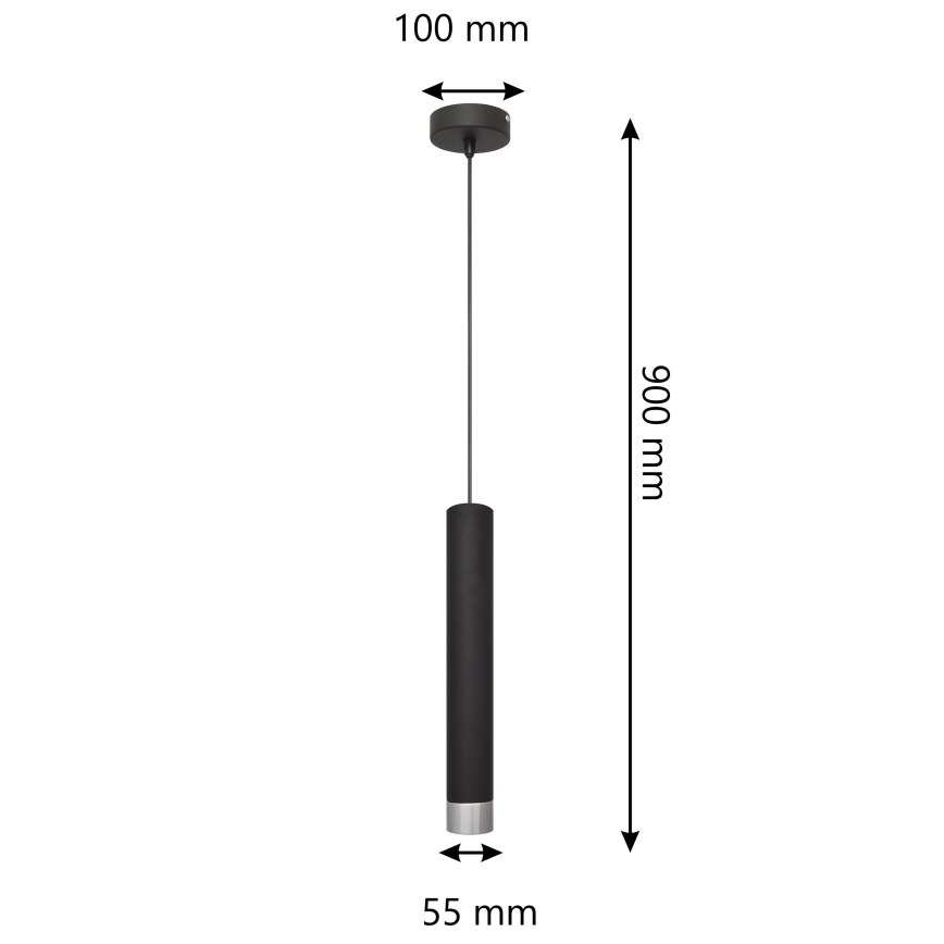 LED Полилей на въже TUBA 1xGU10/4,8W/230V