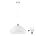 LED полилей на кабел 1xE27/60W/230V бял
