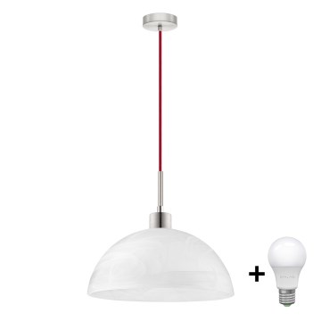 LED полилей на кабел 1xE27/60W/230V бял