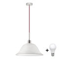 LED полилей на кабел 1xE27/60W/230V бял