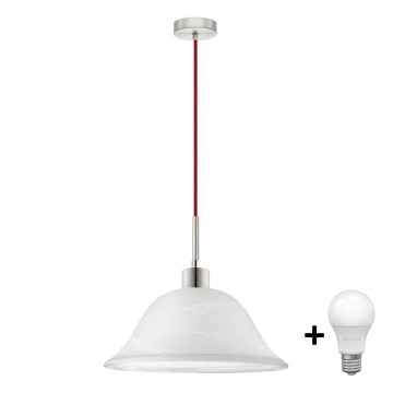 LED полилей на кабел 1xE27/60W/230V бял