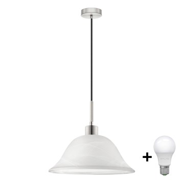 LED полилей на кабел 1xE27/60W/230V бял
