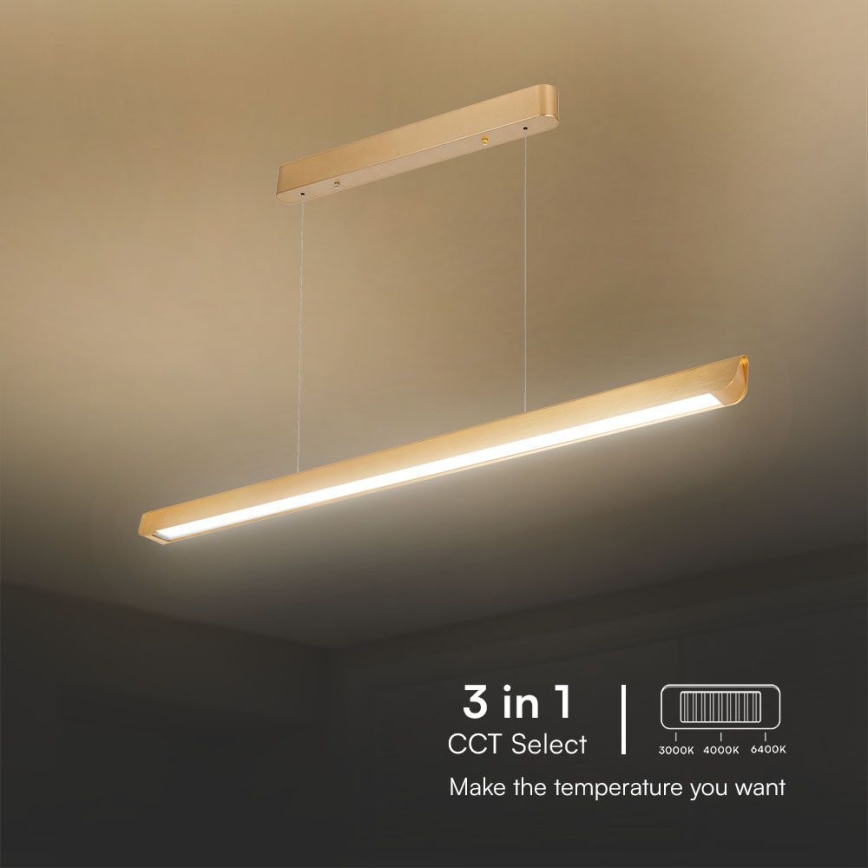 LED полилей на кабел LED/36W/230V 3000/4000/6400K златист