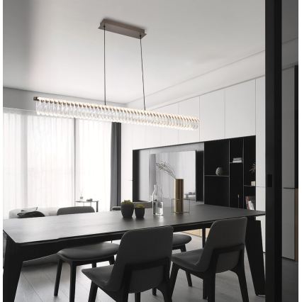 LED полилей на кабел ALBA LED/39W/230V сив/прозрачен