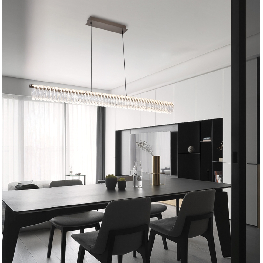 LED полилей на кабел ALBA LED/39W/230V сив/прозрачен
