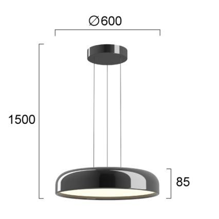 LED полилей на кабел ALENSA LED/60W/230V CRI 94 черен