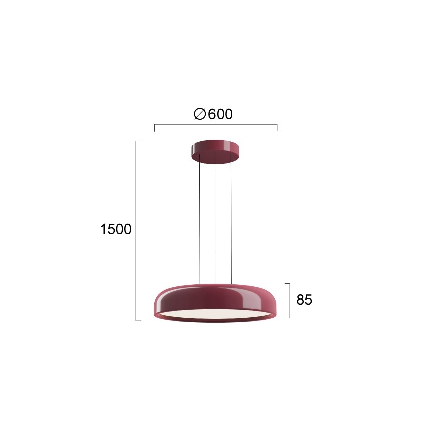 LED полилей на кабел ALENSA LED/60W/230V CRI 94 червен
