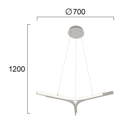 LED полилей на кабел ALTA LED/30W/230V сребрист