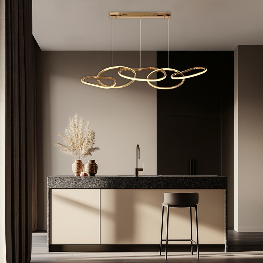 LED полилей на кабел ANNELI LED/45W/230V 125 cm златен