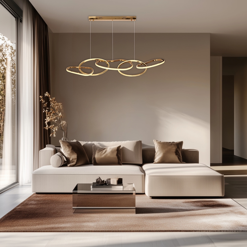 LED полилей на кабел ANNELI LED/45W/230V 125 cm златен