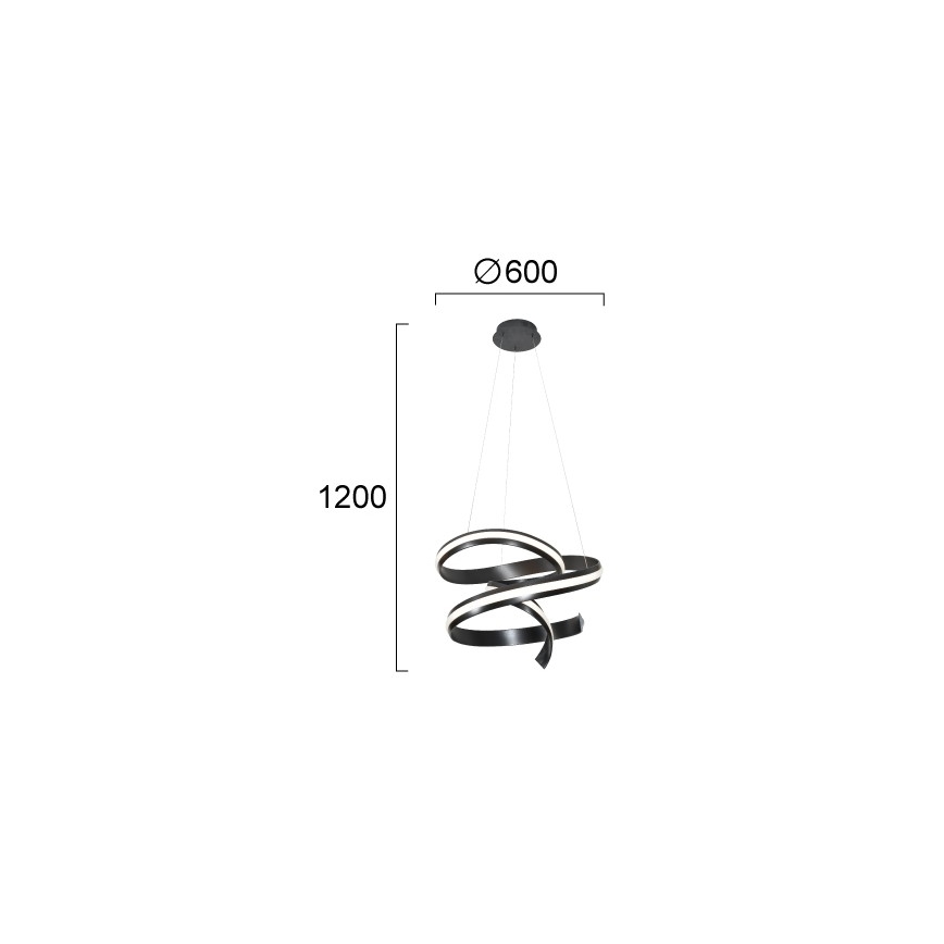 LED полилей на кабел AREZIA LED/62W/230V черен