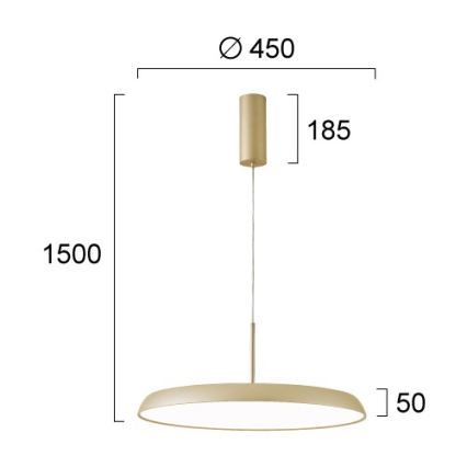 LED полилей на кабел ART LED/41W/230V златен