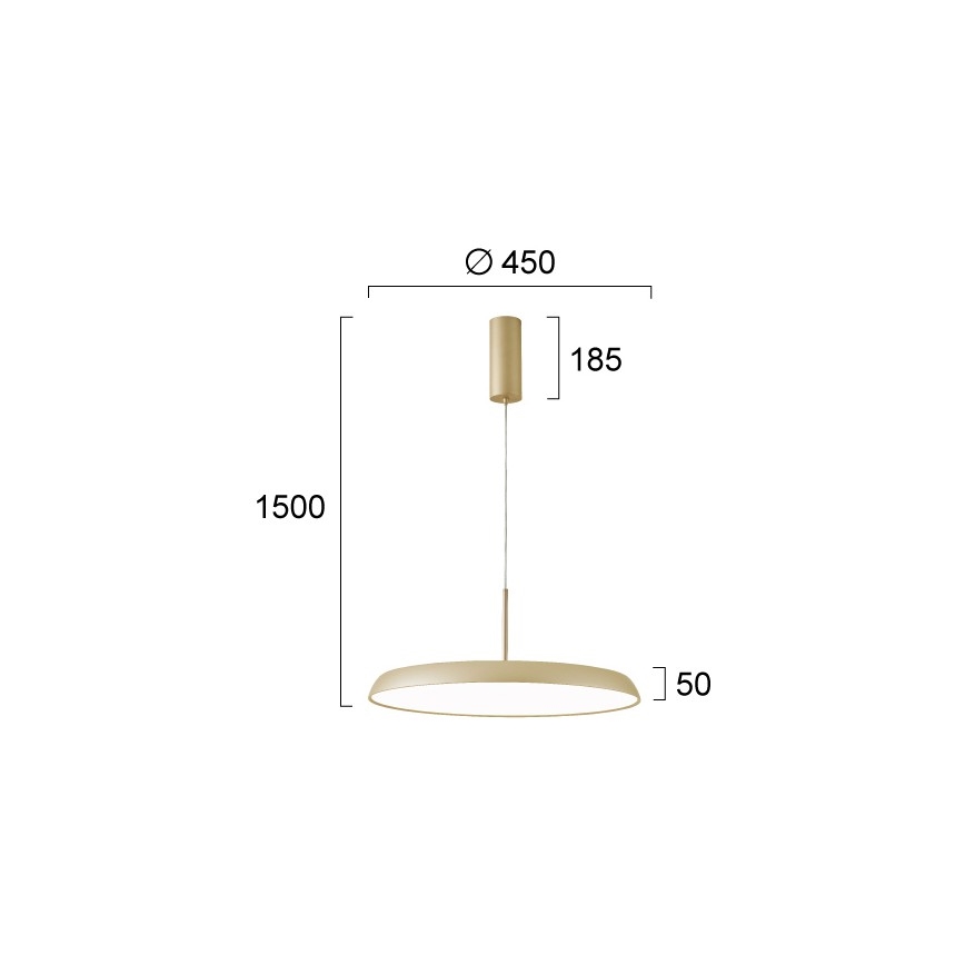 LED полилей на кабел ART LED/41W/230V златен