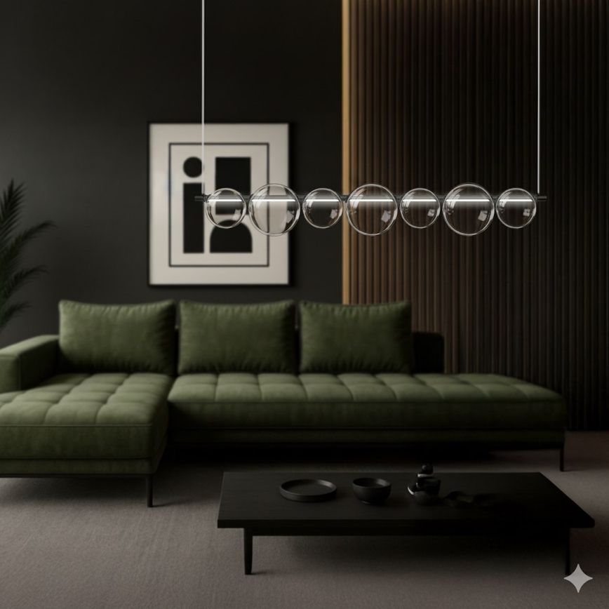 LED полилей на кабел ATOLA LED/19W/230V черен/прозрачен