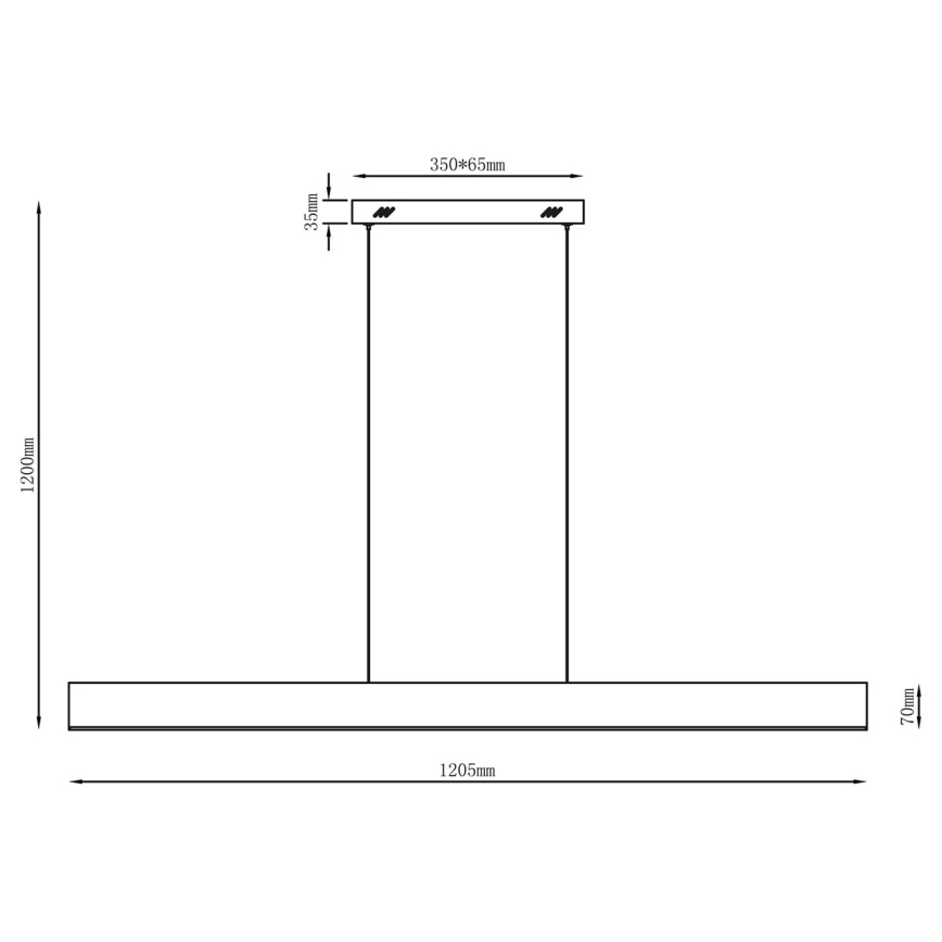 LED полилей на кабел BERNADETTA LED/20W/230V 4000K черен