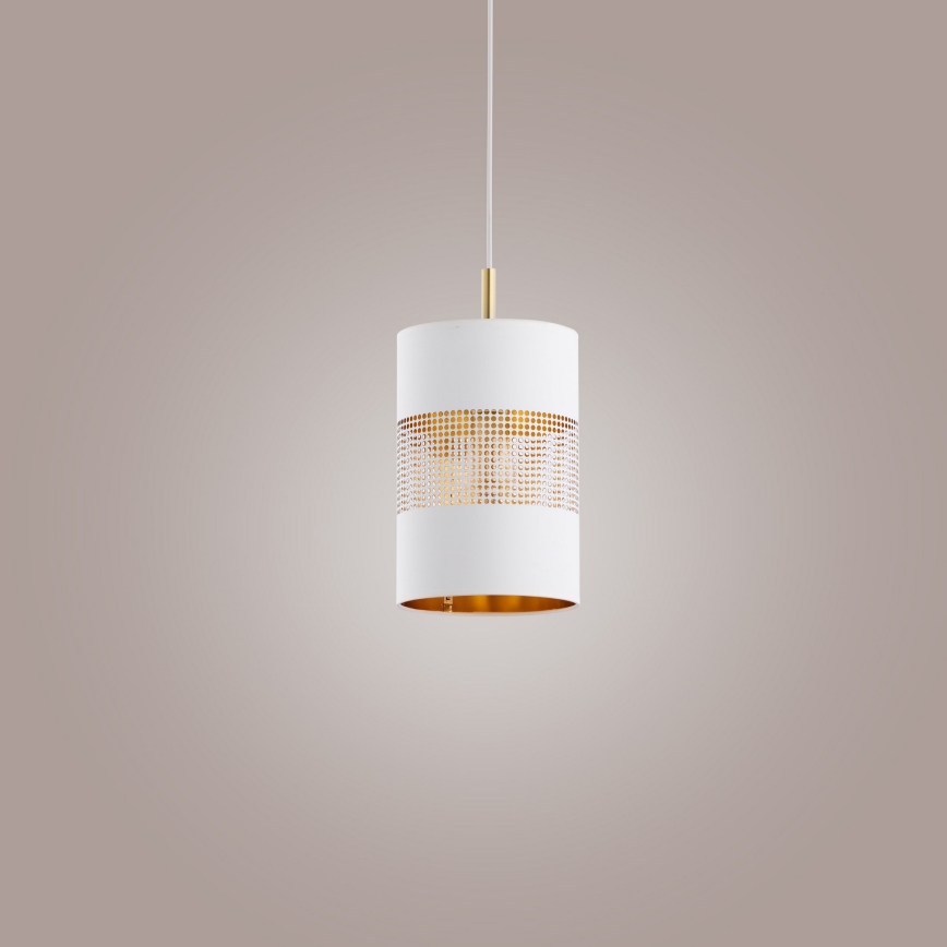 LED полилей на кабел BOGART 1xE27/15W/230V бял/златен