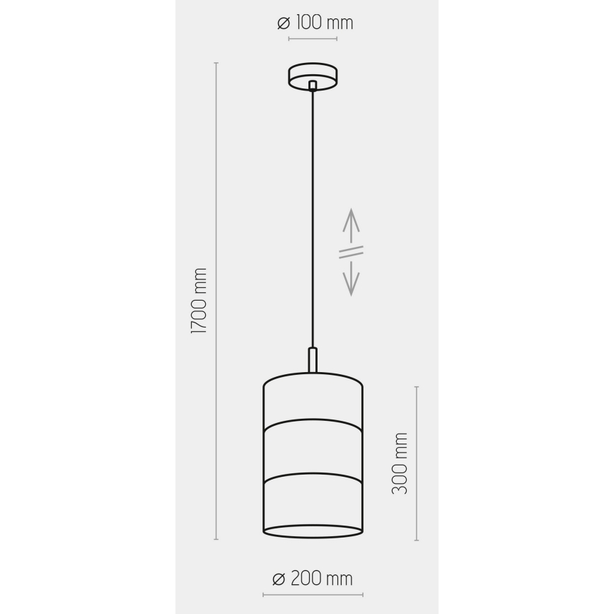 LED полилей на кабел BOGART 1xE27/15W/230V бял/златен