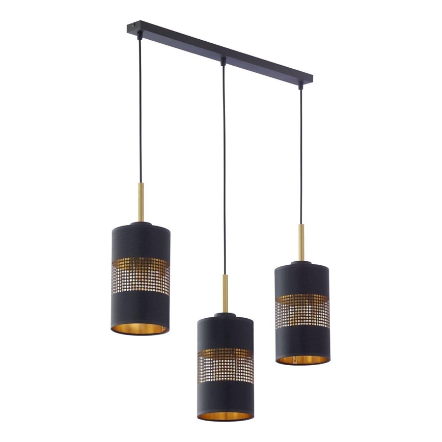 LED полилей на кабел BOGART 3xE27/15W/230V черен/златист
