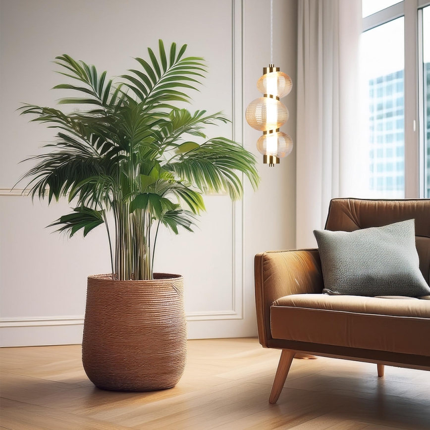 LED полилей на кабел BOLLA LED/12W/230V Ø 16 cm златист/димно бежово